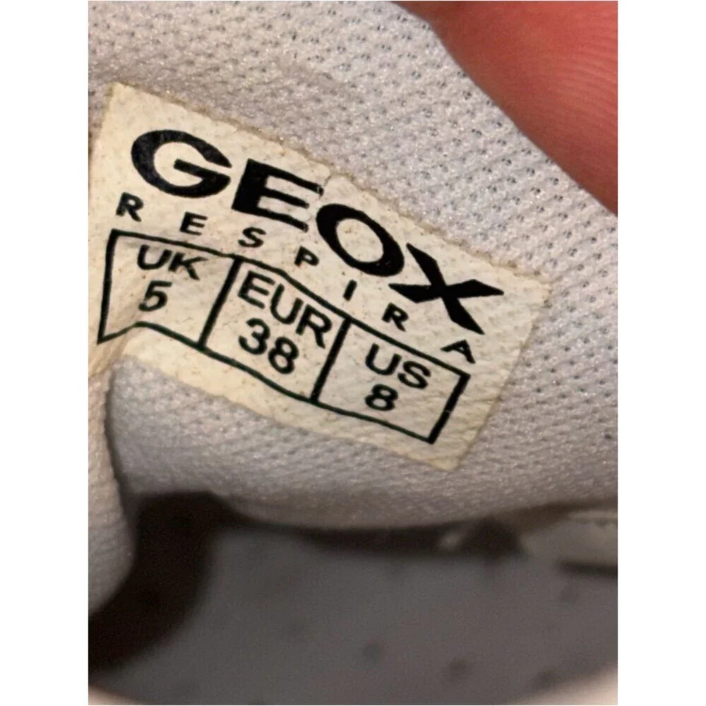 GEOX gold glitter leather sneakers 8
